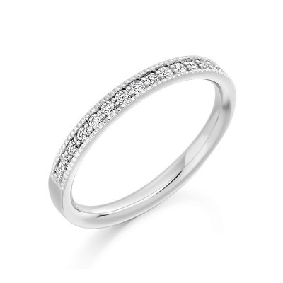 Round Brilliant Diamond Half Eternity Ring