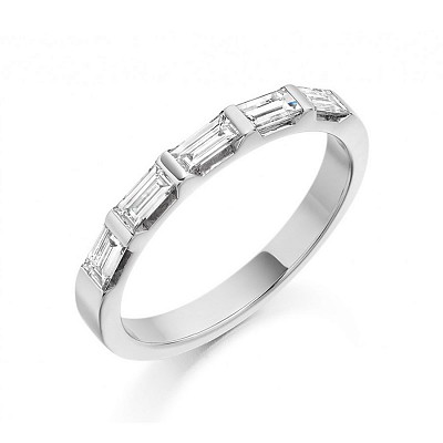 Baguette Cut Diamond Half Eternity Ring